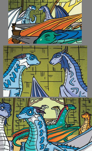 Drei blau und weiße Regenflügler-Heiler.png