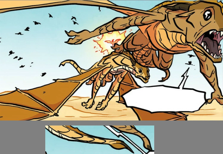 Datei:Drei Drachen die vor Peril fliehen.png