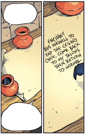 Wirken eines Zaubers mit Darkstalkers Schriftrolle.png