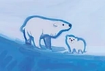 Eisbären auf dem Cover von Winters Wandlung
