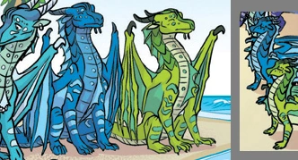 Datei:Datei:Fünf Meeresflügler-Drachlinge die den Animare-Test machen.png